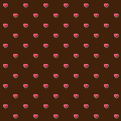 abstract seamless pattern with pink hearts