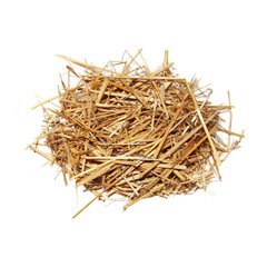 pile straw isolated on white © dule964