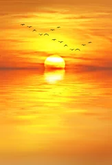 Fototapeten amanece sobre el mar un nuevo dia © kesipun