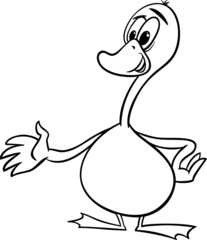 goose farm bird coloring page