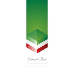 Obraz premium Mexico cube flag white background vector