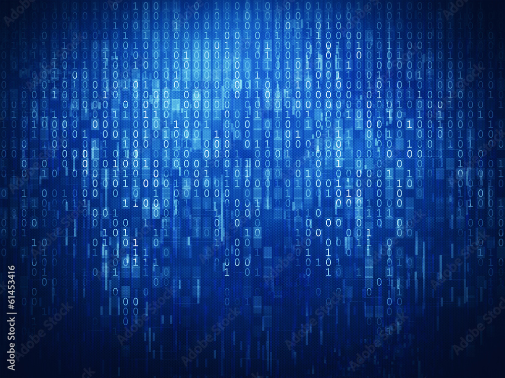 Poster Binary code background