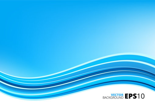 Blue and white waves package background