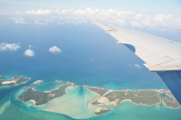 Obraz na płótnie Canvas Aerial view of Exuma Cays. Bahamas