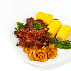 Grilled pork ribs
