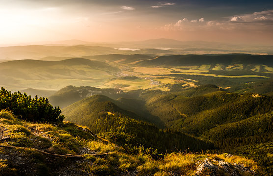 landscape at sunset