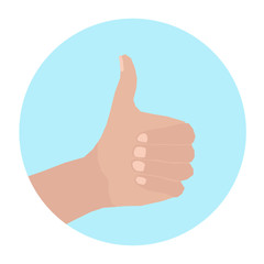 hand in a circle with thumb up