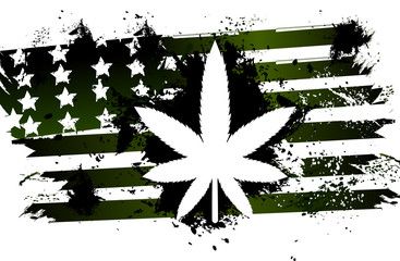 Marijuana American Flag - 61460021