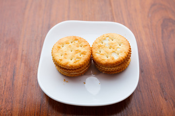 Cookies on the dish.