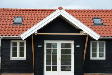 Fototapeta premium Modern design attractive wooden home