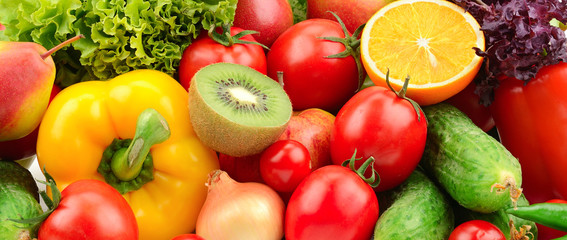 Obraz na płótnie Canvas fruits and vegetables background