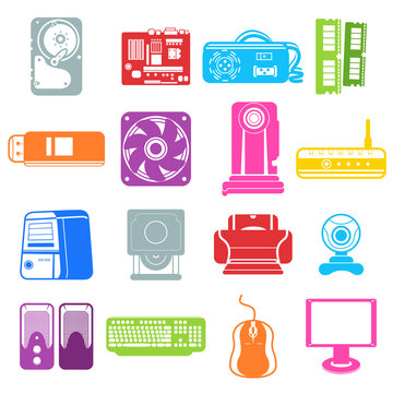 Computer component icons