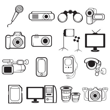 Electronic equipment icons
