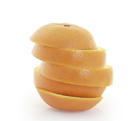 Fototapeta na wymiar orange fruit segments or cantles
