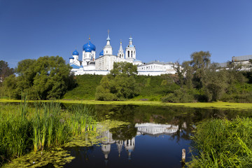 Orthodoxy monastery at Bogolyubovo in summer day. Russia