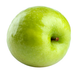 Fresh green apple, isolated on white