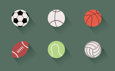 Set of pastel sport icons