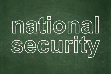 Obraz premium Safety concept: National Security on chalkboard background