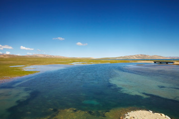 Lake landscape in Tibet