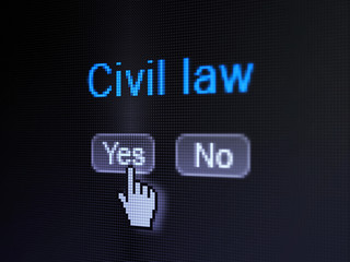 Law concept: Civil Law on digital computer screen