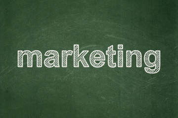 Obraz premium Marketing concept: Marketing on chalkboard background