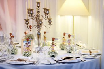 Table setting for an event party