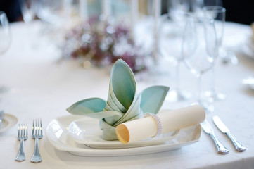 Table setting for an event party