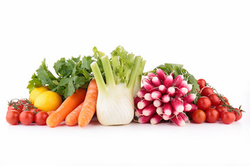 raw vegetables isolated