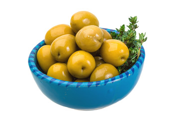 Green gigant olives