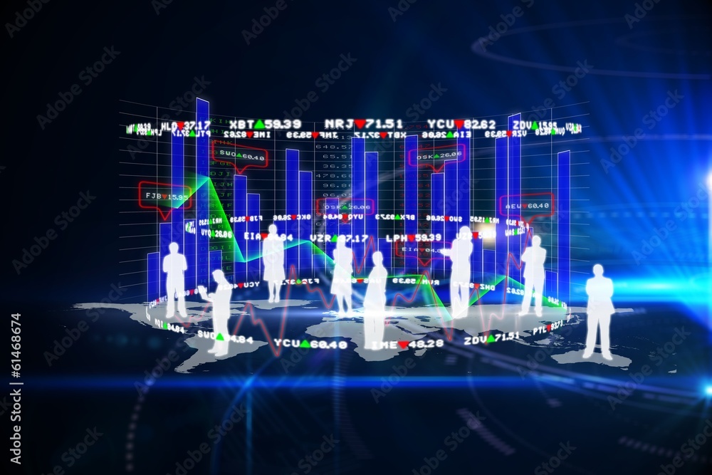 Poster Composite image of business interface