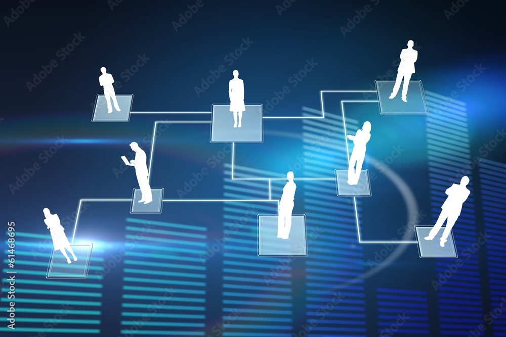 Poster Composite image of technology interface