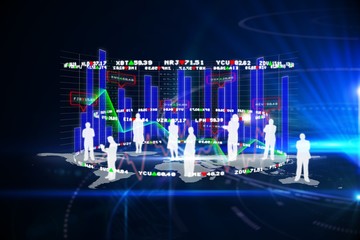 Composite image of business interface