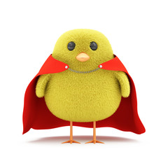 Little Chicken Superhero isolated on white background