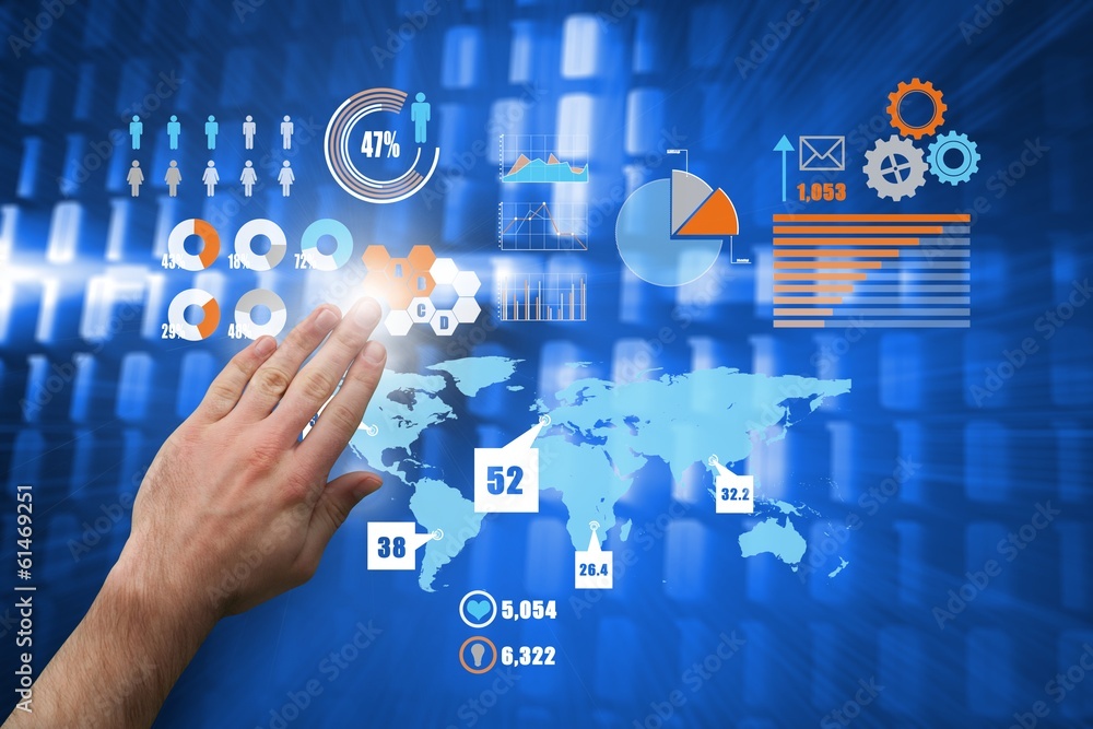 Poster composite image of hand presenting