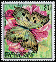 REPUBLIC OF BURUNDI - CIRCA 1968: A stamp printed in Burundi sho