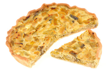 Une quiche aux poireaux