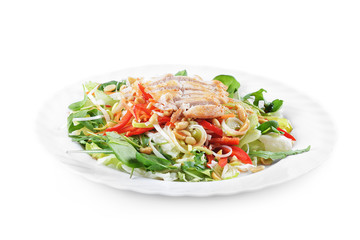 salad of fried chicken