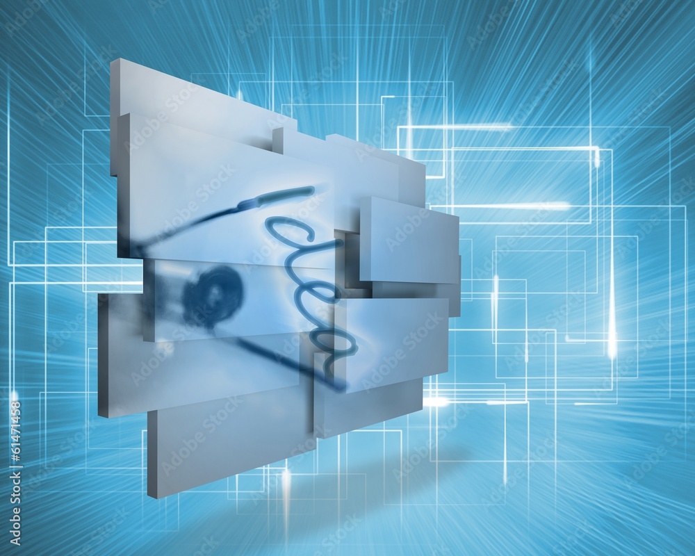 Poster Composite image of idea on abstract screen