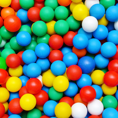 color plastic balls