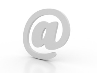 Letter to the e-mail symbol dog 3d