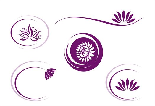 water lily , Buddha , Eco friendly business logo , India