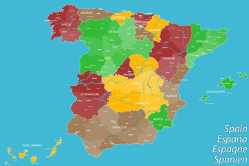 Spanien Landkarte