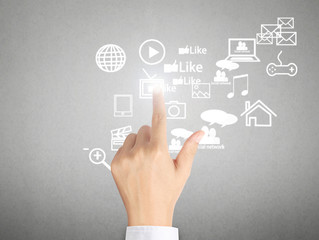 pressing modern social buttons