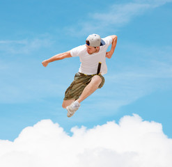 male dancer jumping in the air