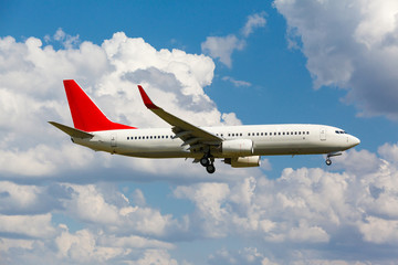 white jet passenger aircraft