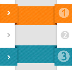 Obraz premium Vector text boxes, infographics options banner