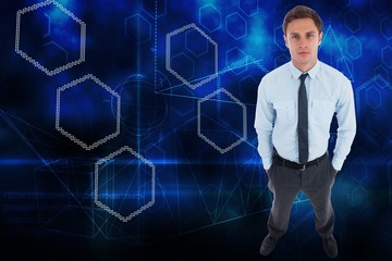 Composite image of handsome businessman