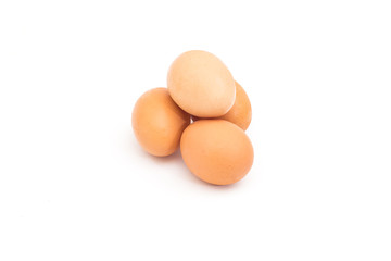 Egg collection isolated on white background