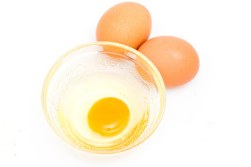 Egg collection isolated on white background