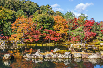 Obraz premium Tenryu-ji's Sogen-ji garden in Kyoto
